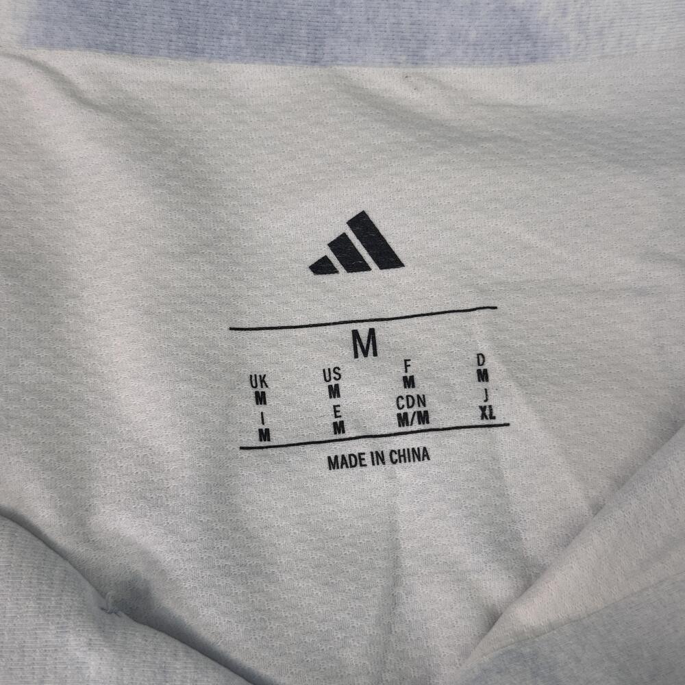 Adidas Polo Shirt Mens Medium Harbour Town Golf Links Tie Dye Print White Blue - Picture 3 of 11